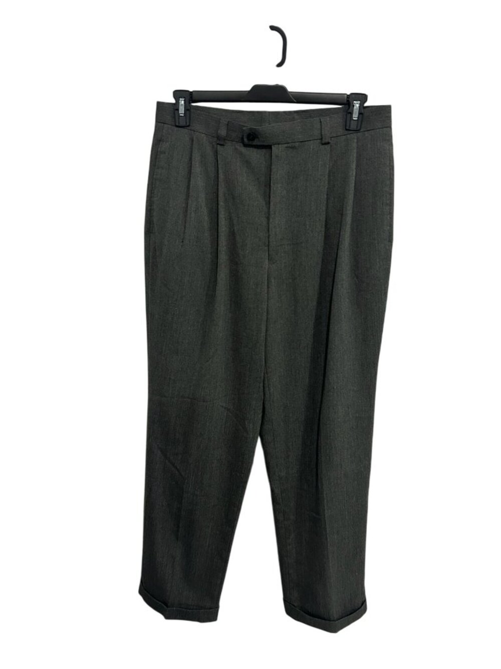 Milano Uomo 34/32 Gray Dress Pants Pleated Front Old Money Classic Academia